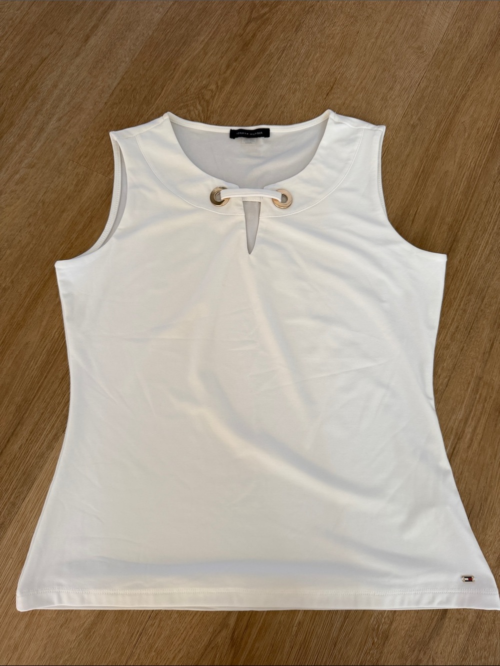 Tommy Hilfiger White Sleeveless Tank